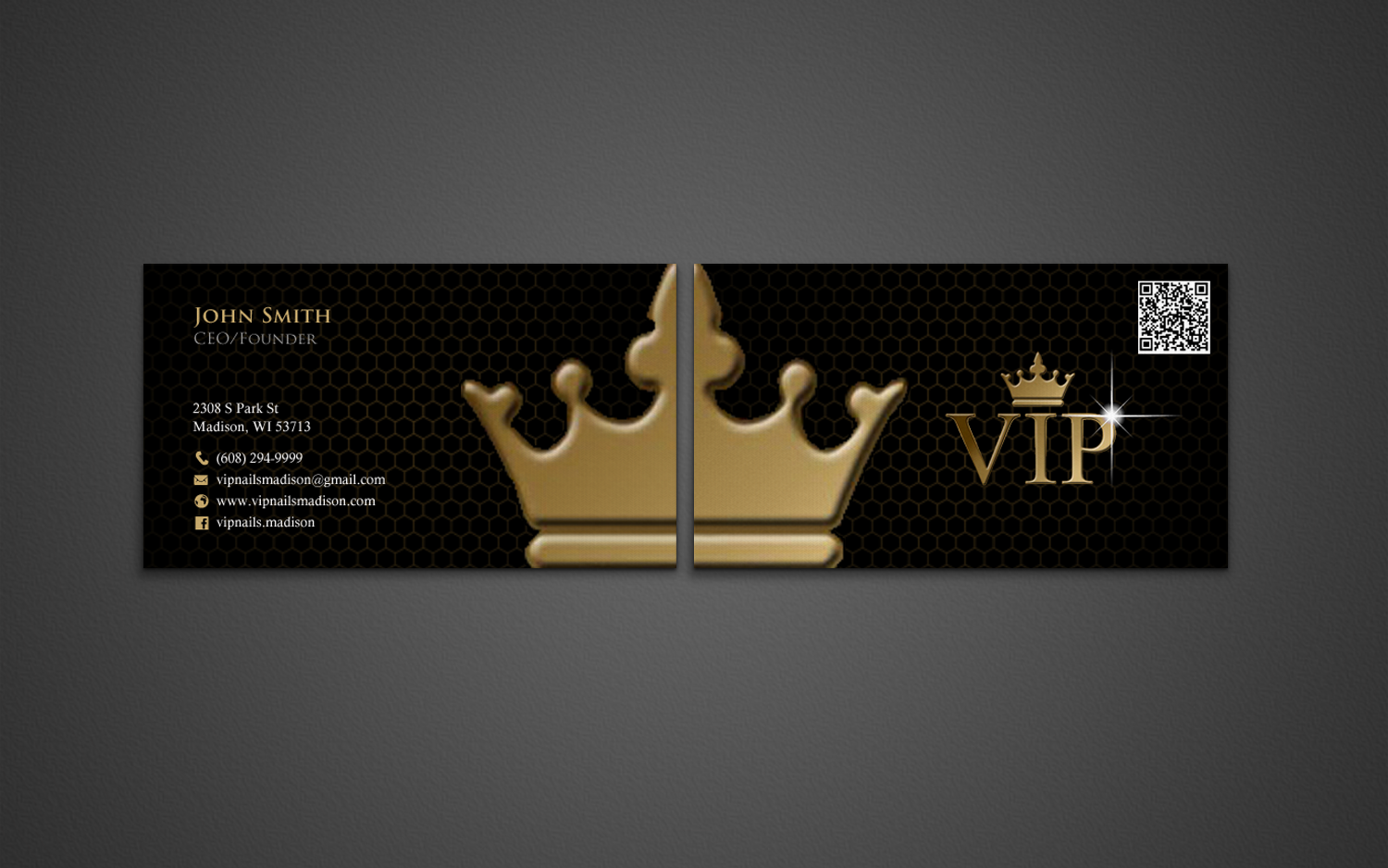 Business Card Design by chandrayaan.creative for VIP Nails & Spa | Design #8506220