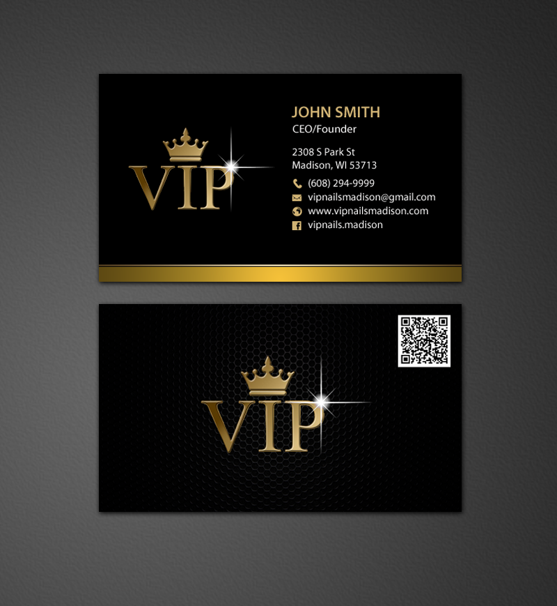 Diseño de Tarjeta de Presentación por chandrayaan.creative para VIP Nails & Spa | Diseño #9168053