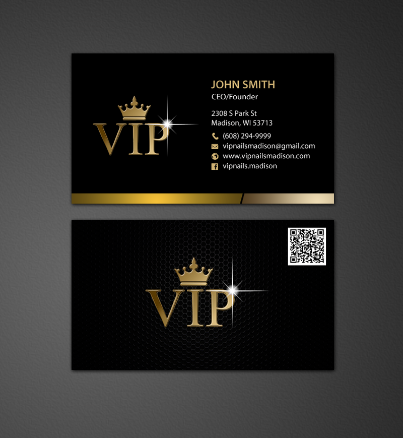 Diseño de Tarjeta de Presentación por chandrayaan.creative para VIP Nails & Spa | Diseño #9168057