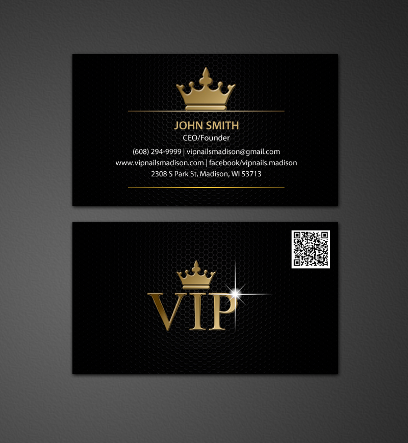 Business Card Design by chandrayaan.creative for VIP Nails & Spa | Design #9168058