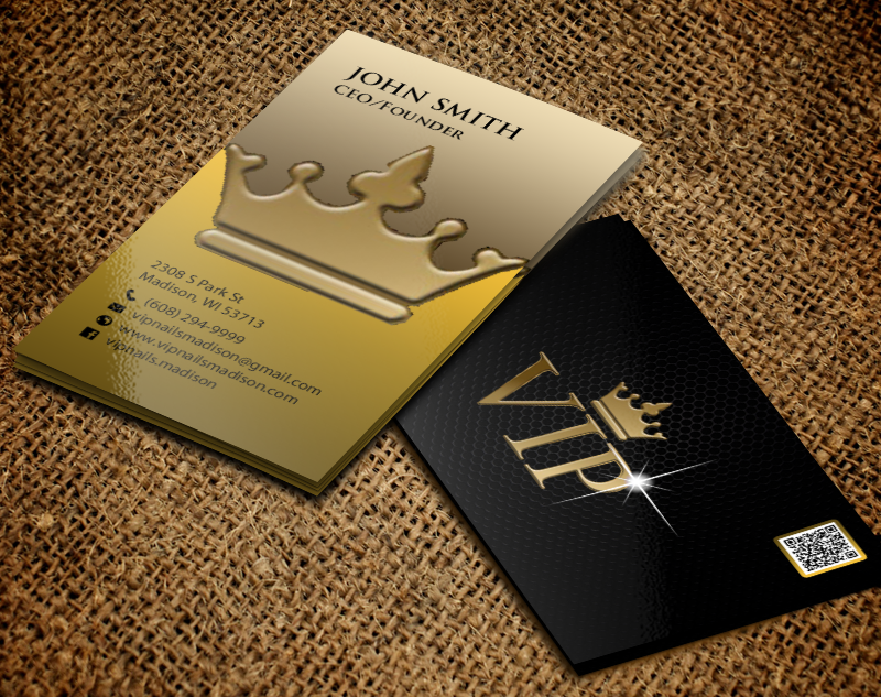 Diseño de Tarjeta de Presentación por chandrayaan.creative para VIP Nails & Spa | Diseño #9168060