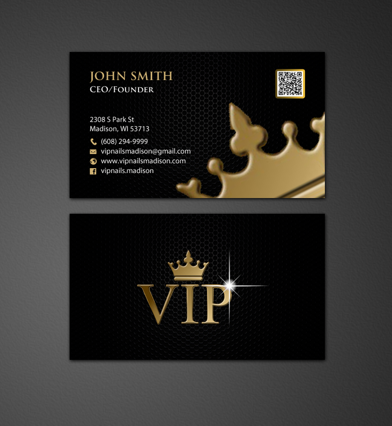 Diseño de Tarjeta de Presentación por chandrayaan.creative para VIP Nails & Spa | Diseño #9168062