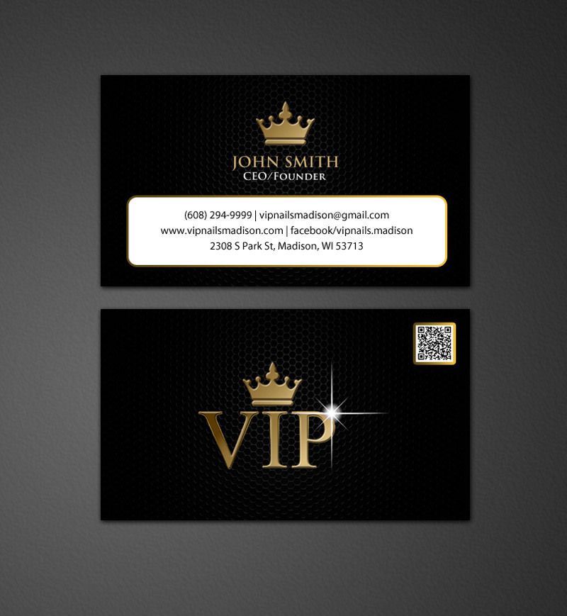 Diseño de Tarjeta de Presentación por chandrayaan.creative para VIP Nails & Spa | Diseño #9168064