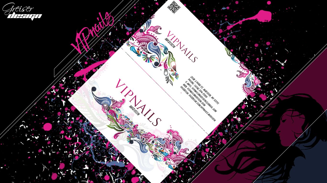 Design de Carte de Visite par cgreiz9 pour VIP Nails & Spa | Design #8517512