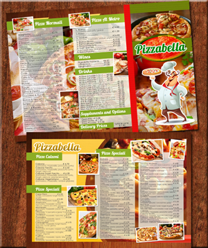 menu design custom menu