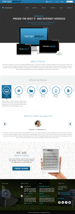 Web Design by Harpreet Singh for Triton grupa d.o.o. | Design #2009460