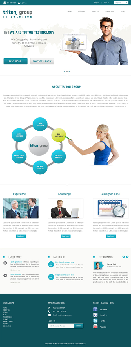 Web Design par Harpreet Singh pour Triton grupa d.o.o. | Design #2025465