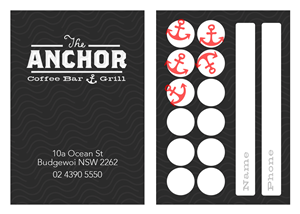 Visitenkarten-Design von gazareth für The Anchor Coffee Bar & Grill | Design #1996943