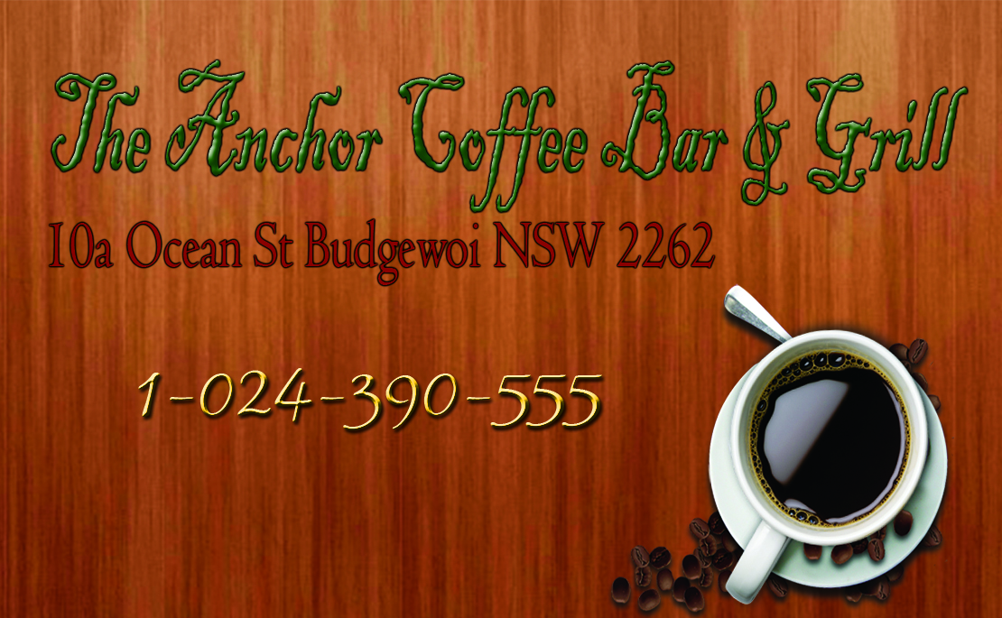 Business Card Design by Mike Muha for The Anchor Coffee Bar & Grill | Design #1990048