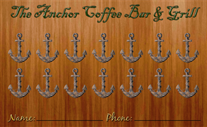 Visitenkarten-Design von Mike Muha für The Anchor Coffee Bar & Grill | Design #1990050