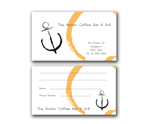 Business Card Design by Sandaru for The Anchor Coffee Bar & Grill | Design: #1993144