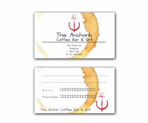 Business Card Design by Sandaru for The Anchor Coffee Bar & Grill | Design: #1995666