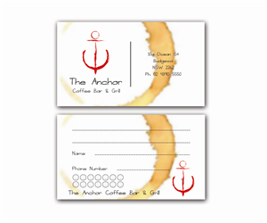 Business Card Design by Sandaru for The Anchor Coffee Bar & Grill | Design: #1997505