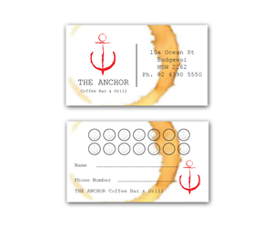 Business Card Design by Sandaru for The Anchor Coffee Bar & Grill | Design: #2007349