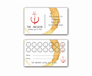 Business Card Design by Sandaru for The Anchor Coffee Bar & Grill | Design: #2010548