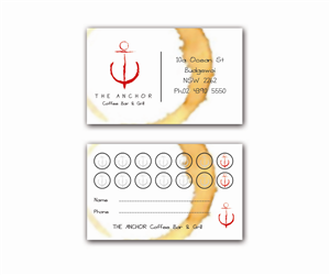 Business Card Design by Sandaru for The Anchor Coffee Bar & Grill | Design: #2010551