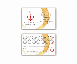 Business Card Design by Sandaru for The Anchor Coffee Bar & Grill | Design: #2014765