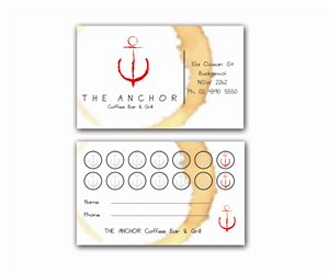 Business Card Design by Sandaru for The Anchor Coffee Bar & Grill | Design: #2017534