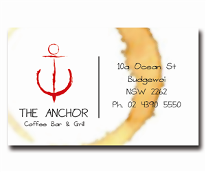 Business Card Design by Sandaru for The Anchor Coffee Bar & Grill | Design: #2020137