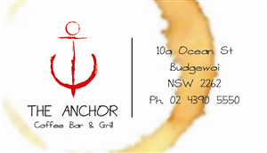 Business Card Design by Sandaru for The Anchor Coffee Bar & Grill | Design: #2027493