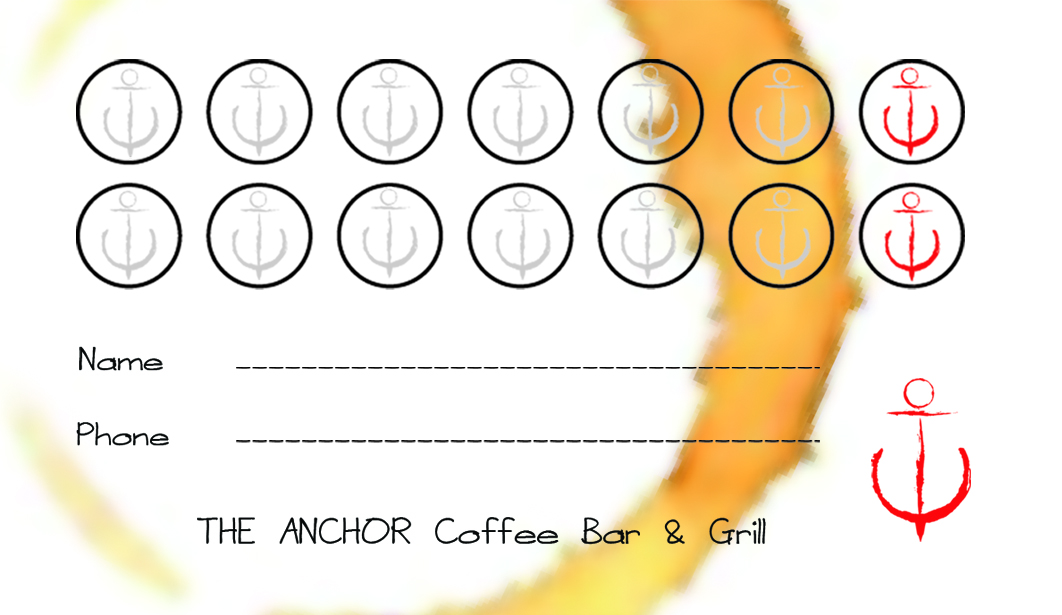 Business Card Design by Sandaru for The Anchor Coffee Bar & Grill | Design #2027496