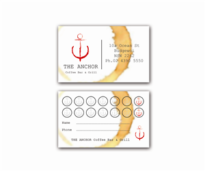 Business Card Design by Sandaru for The Anchor Coffee Bar & Grill | Design: #2030554