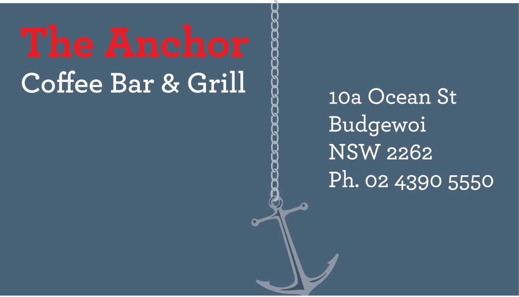 Business Card Design by FireDragon for The Anchor Coffee Bar & Grill | Design #1997878