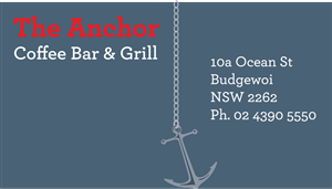 Visitenkarten-Design von FireDragon für The Anchor Coffee Bar & Grill | Design #1997878
