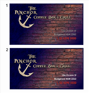 Business Card Design by IneseRo for The Anchor Coffee Bar & Grill | Design: #1992243