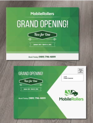 Postcard Design by alex989 for Mobile Rollers | Design: #8486068