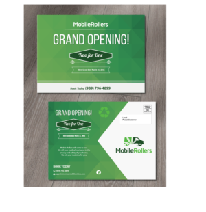 Mobile Rollers Grand Opening 2-for-1 Sale Postcard Design | Diseño de Postal por alex989