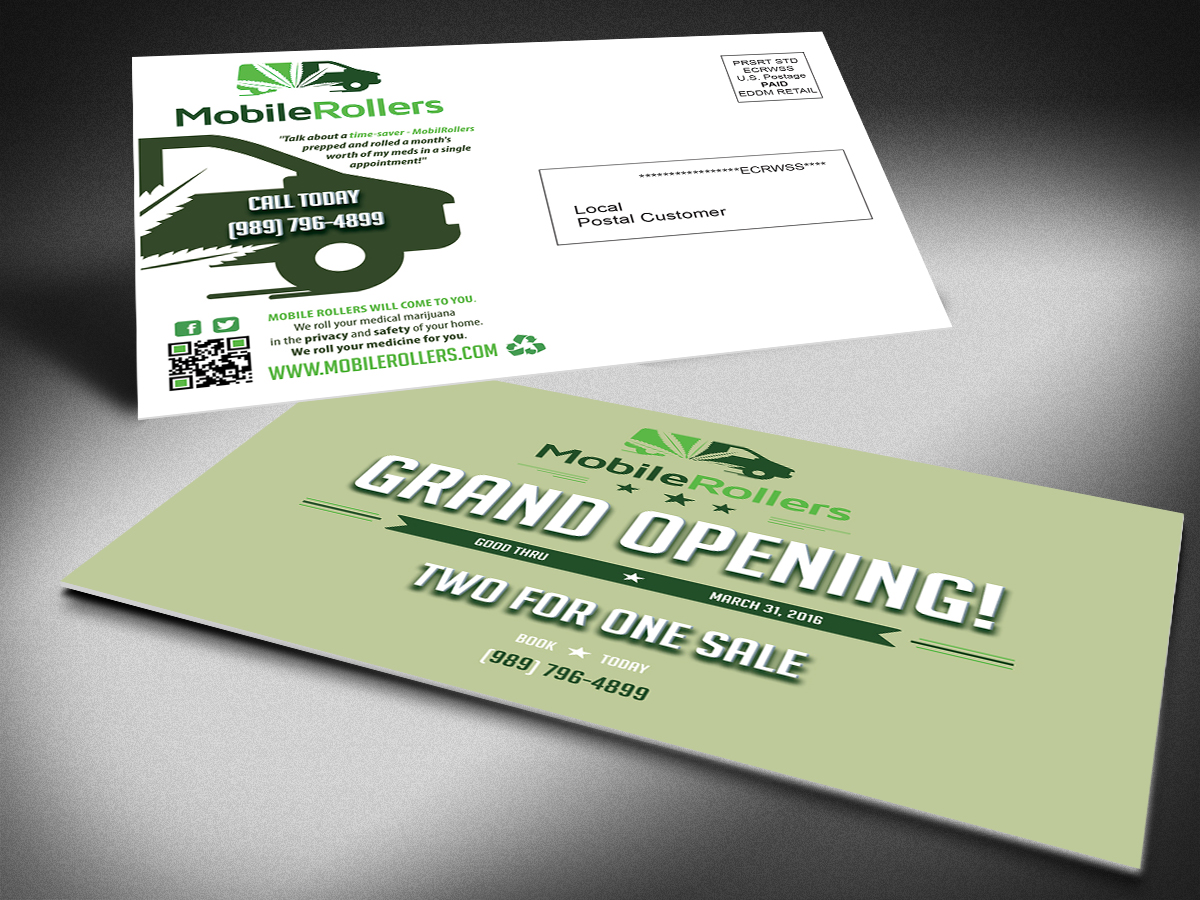 Postcard Design by Selda for Mobile Rollers | Design #8515427