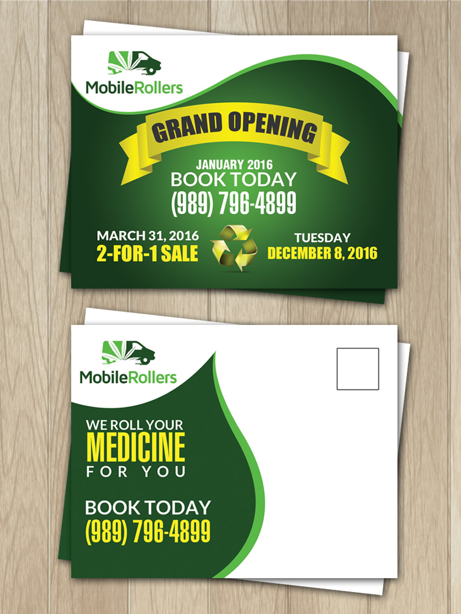 Postcard Design by debdesign for Mobile Rollers | Design #8478989