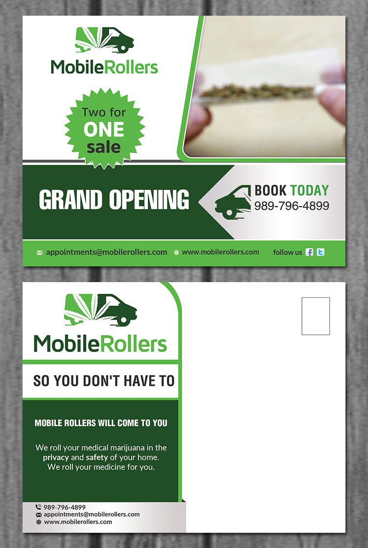 Postcard Design by creative.bugs for Mobile Rollers | Design #8510700