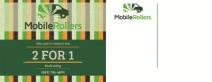 Postcard Design by kelly.bossinade for Mobile Rollers | Design #8498123