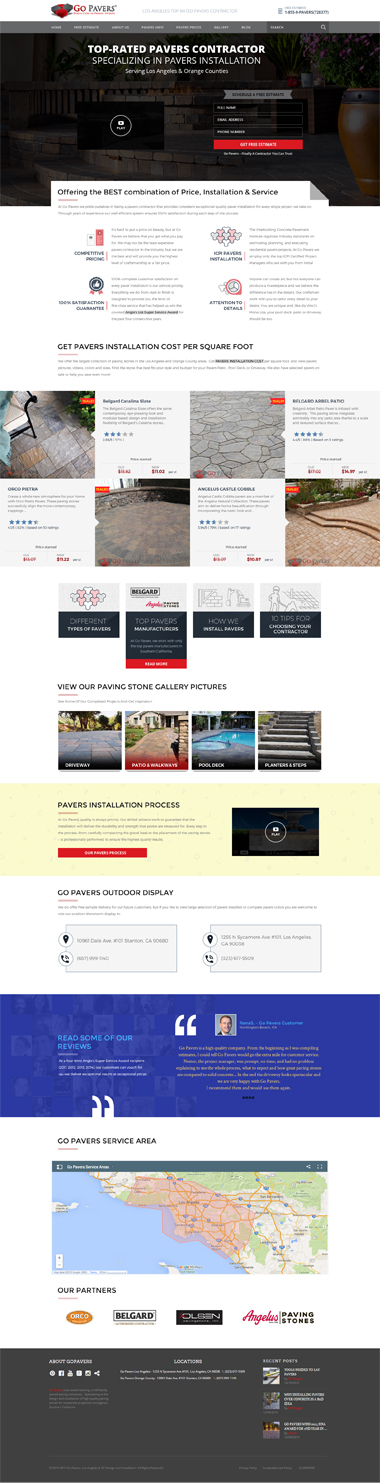 Web Design by looptriks for Go Pavers | Design #8534124