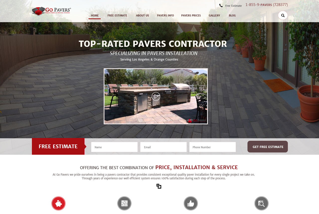 Web Design by GK for Go Pavers | Design #8507717