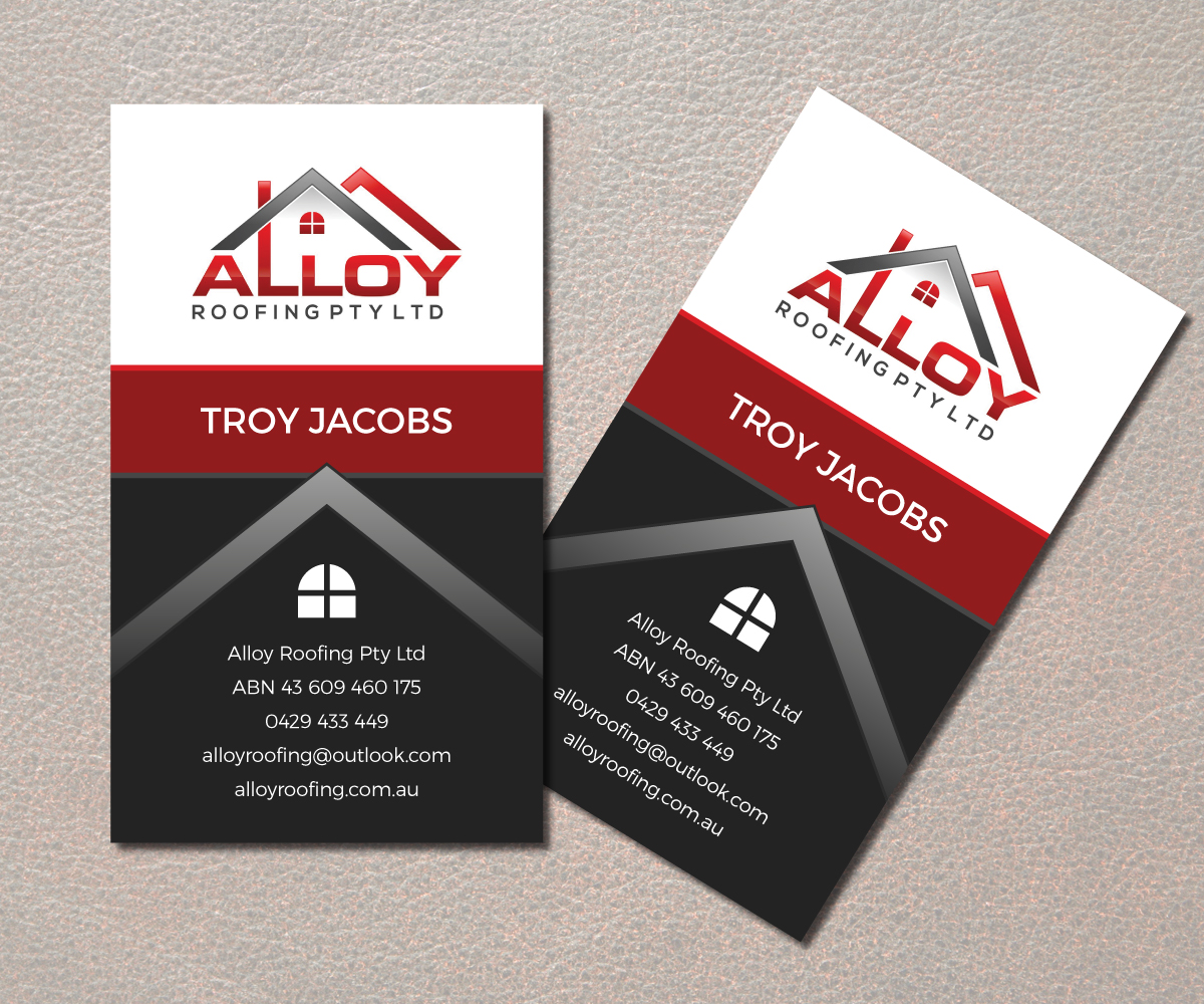 Diseño de Tarjeta de Presentación por M.Pirs para Alloy Roofing Pty Ltd | Diseño #8468362