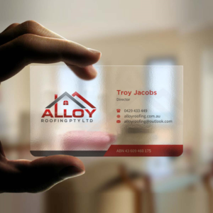 Diseño de Tarjeta de Presentación por INDIAN_Ashok para Alloy Roofing Pty Ltd | Diseño: #8469219