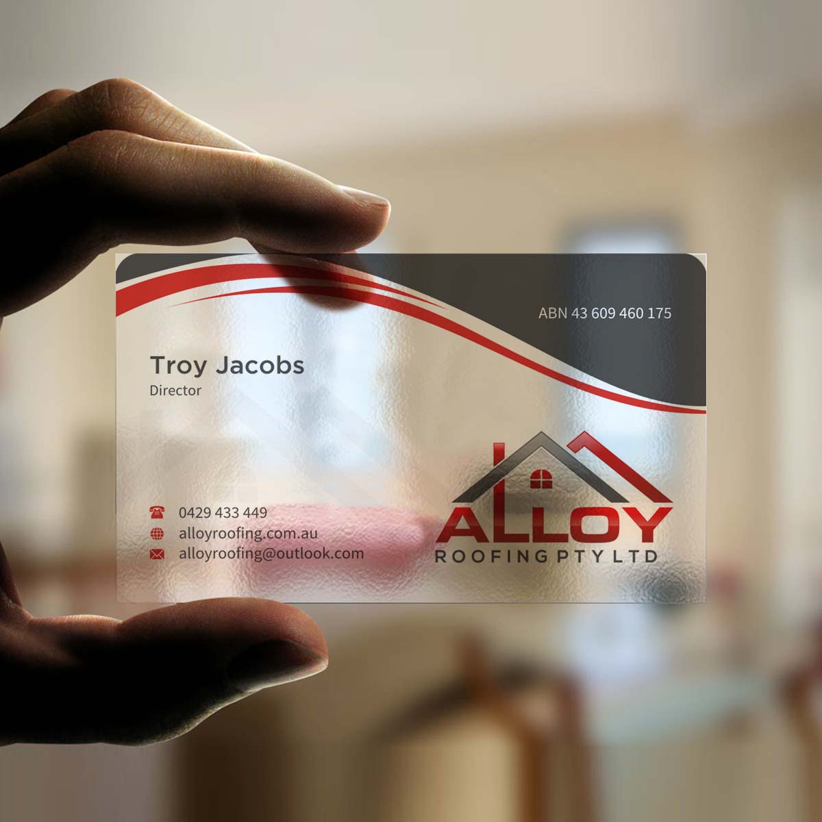 Business Card Design by INDIAN_Ashok for Alloy Roofing Pty Ltd | Design #8469221