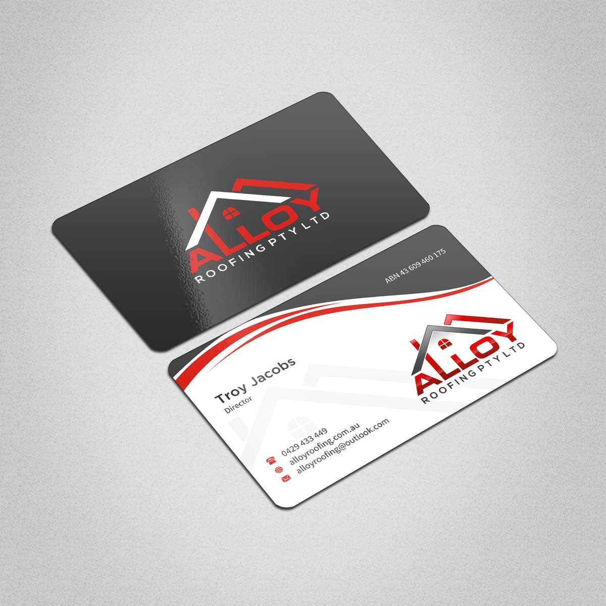 Business Card Design by INDIAN_Ashok for Alloy Roofing Pty Ltd | Design #8469223