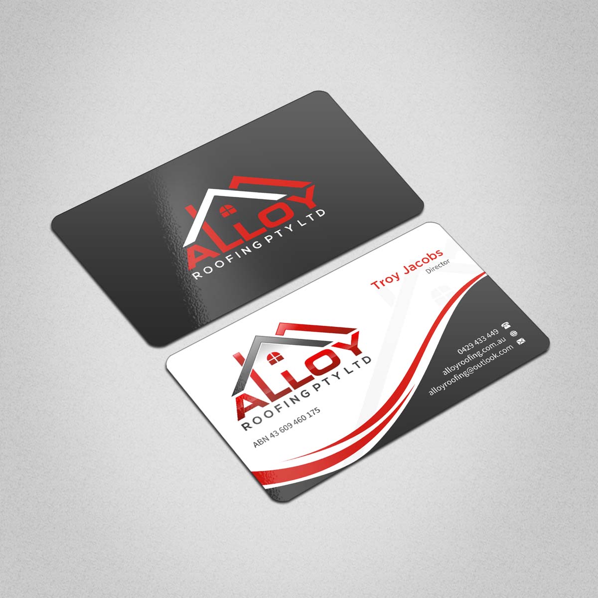 Business Card Design by INDIAN_Ashok for Alloy Roofing Pty Ltd | Design #8469232