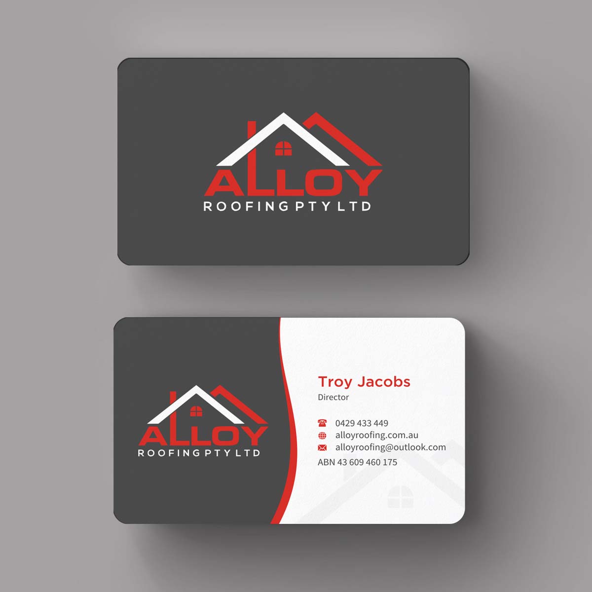 Business Card Design by INDIAN_Ashok for Alloy Roofing Pty Ltd | Design #8469241