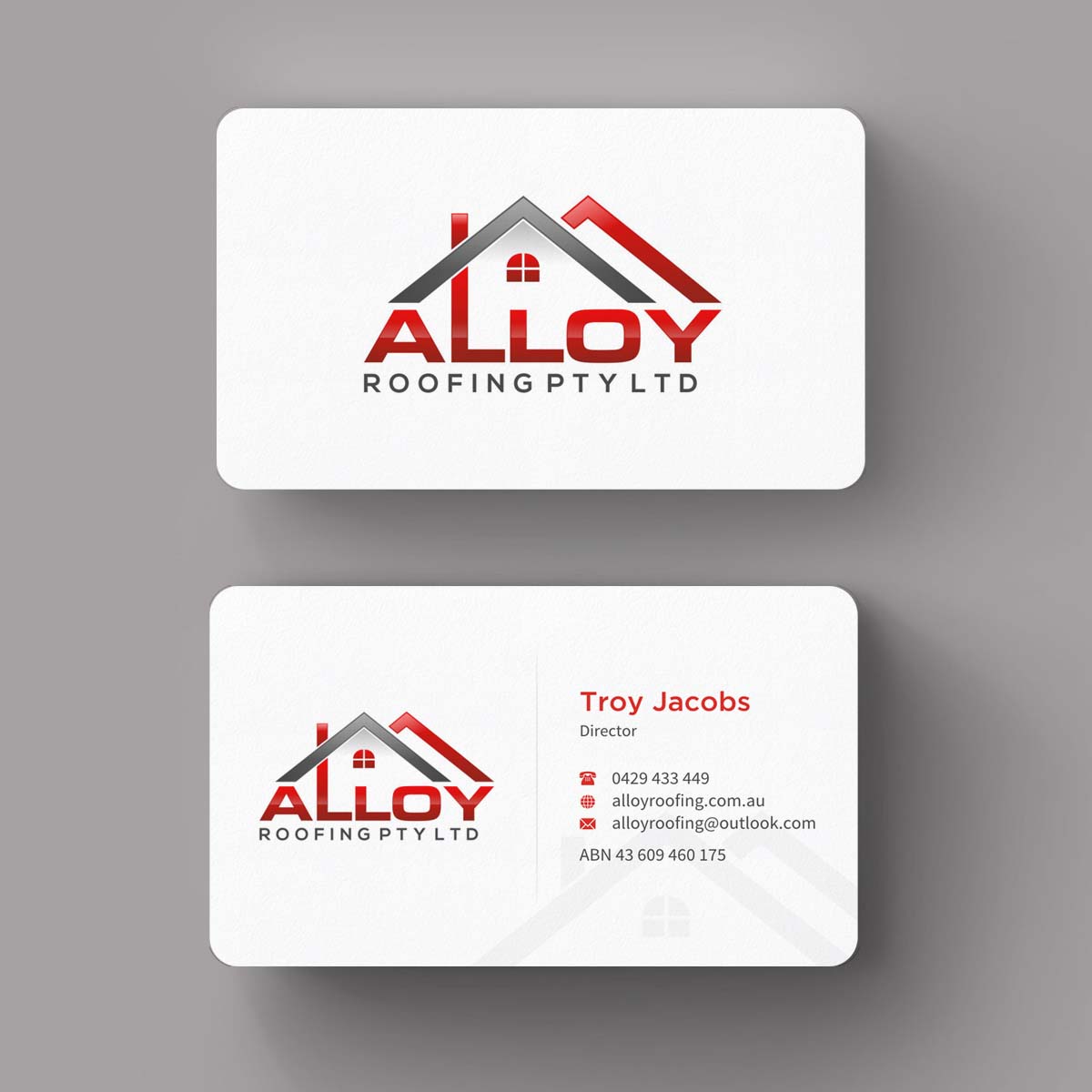 Business Card Design by INDIAN_Ashok for Alloy Roofing Pty Ltd | Design #8469243