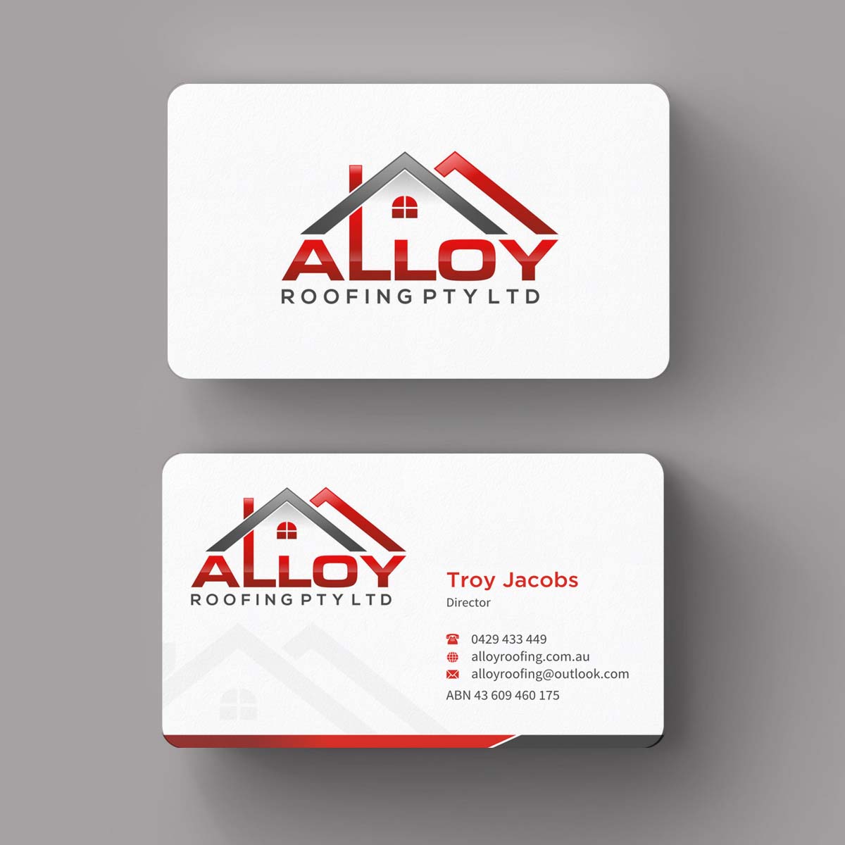 Business Card Design by INDIAN_Ashok for Alloy Roofing Pty Ltd | Design #8469245