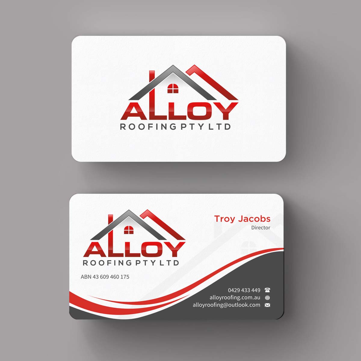 Business Card Design by INDIAN_Ashok for Alloy Roofing Pty Ltd | Design #8469248