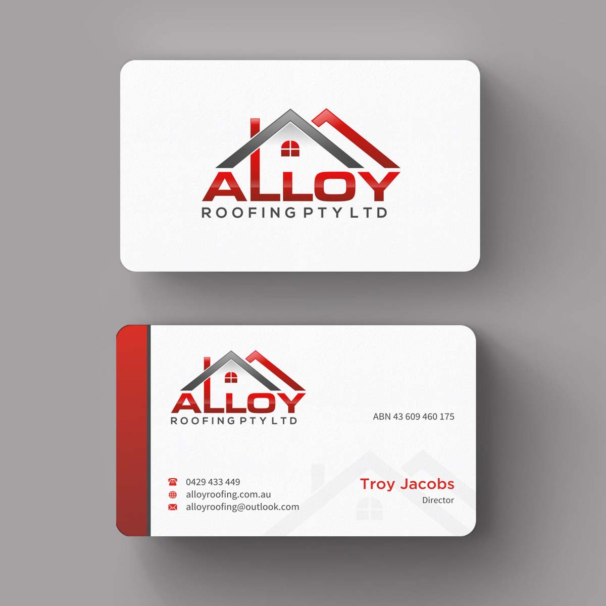 Business Card Design by INDIAN_Ashok for Alloy Roofing Pty Ltd | Design #8469249