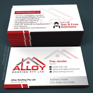 Business Card Design by adiazudin for Alloy Roofing Pty Ltd | Design: #8470808
