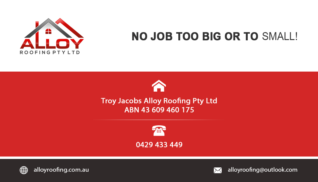 Business Card Design by Jakee for Alloy Roofing Pty Ltd | Design #8473453