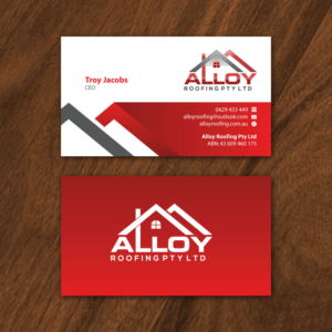 Roof Plumbing Company needs simple, modern business card | Business Card Design by Dezero
